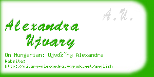 alexandra ujvary business card